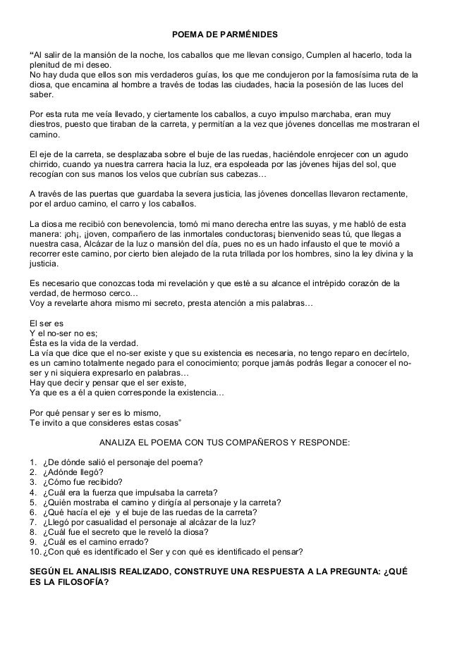 Get Poema De Parmenides Explicacion Pics