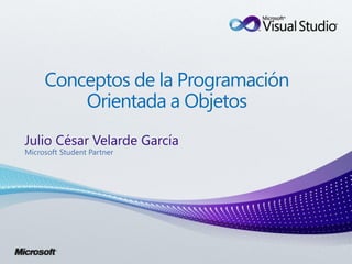 Julio César Velarde García
Microsoft Student Partner
 
