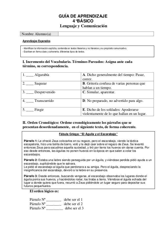 Guia 4 basico lenguaje