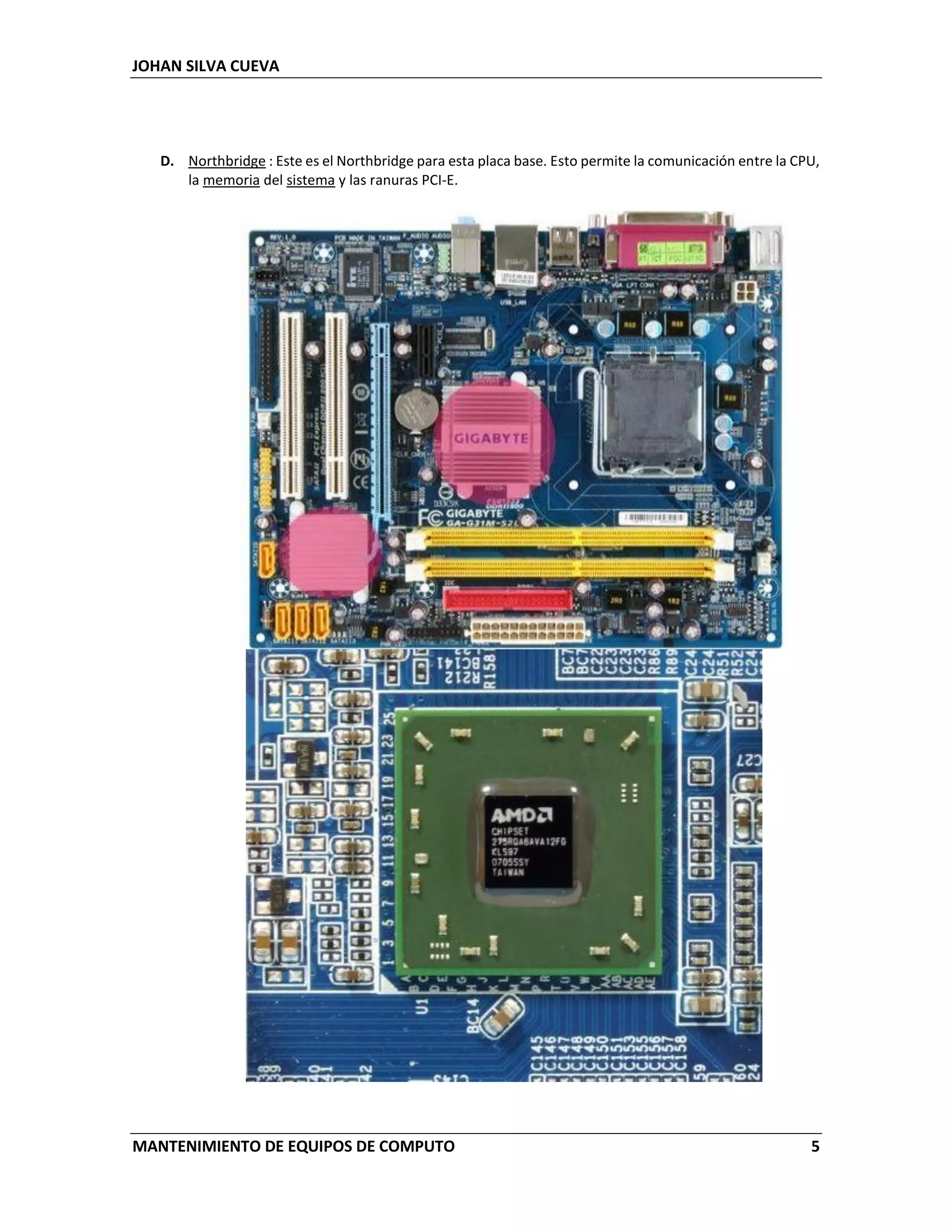 Guia4 Partes de la Placa base o Mainboard | PDF