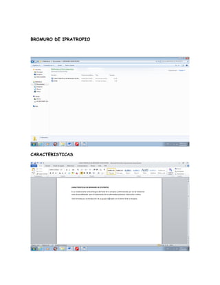 BROMURO DE IPRATROPIO




CARACTERISTICAS
 