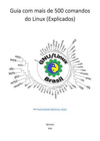 Por: Bruno Andrade (GNU/Linux - Brasil)
São Paulo
2016
Guia com mais de 500 comandos
do Linux (Explicados)
 