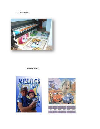  Impresión:
PRODUCTO
 