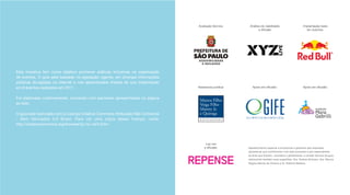 Esta iniciativa tem como objetivo promover práticas inclusivas na organização
de eventos. O guia está baseado na legislação vigente, em diversas informações
públicas divulgadas na internet e nos aprendizados tirados de sua implantação
em 8 eventos realizados em 2011.
Foi elaborado coletivamente, contando com parceiros apresentados na página
ao lado.
O guia está licenciado com a Licença Creative Commons Atribuição Não Comercial
- Sem Derivados 3.0 Brasil. Para ver uma cópia dessa licença, visite:
http://creativecommons.org/licenses/by-nc-nd/3.0/br/
Análise de viabilidade
e difusão:
Apoio em difusão:
Implantação teste
em eventos:
Apoio em difusão:
Avaliação técnica:
Assessoria jurídica:
Lay-out
e difusão: Agradecimento especial a produtores e gestores das empresas
apoiadoras que contribuíram com este processo e aos especialistas
da área que fizeram, voluntária e gentilmente, a revisão técnica do guia,
oferecendo também suas sugestões: Sra. Andrea Schwarz, Sra. Marcia
Regina Marolo de Oliveira e Sr. Roberto Belleza.
 