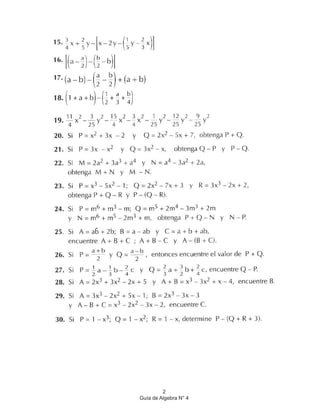 2
Guía de Algebra N° 4