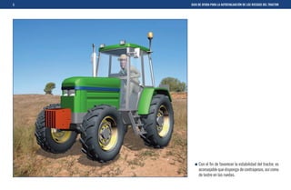 6   GUIA DE AYUDA PARA LA AUTOEVALUACIÓN DE LOS RIESGOS DEL TRACTOR




         Con el ﬁn de favorecer la estabilidad del tractor, es
         aconsejable que disponga de contrapesos, así como
         de lastre en las ruedas.
 