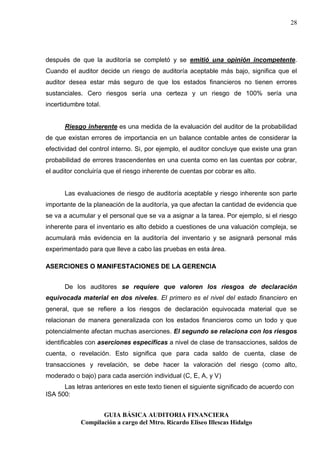 Guia basica de auditoria financiera | PDF