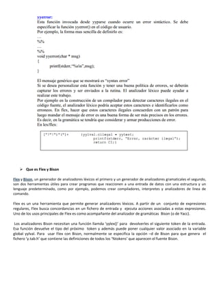 Tutorial Flex y Bison | PDF