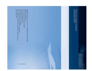 Visita nuestra página en Internet
www.bosch.com.mx
ROBERT BOSCH, S.A. DE C.V. - DIVISIÓN AUTOMOTRIZ
SIERRA GAMÓN 120




                                                     XD 241 66600 06
COL. LOMAS DE CHAPULTEPEC
C.P. 11000 MÉXICO, D.F.
APARTADO POSTAL 10-884
TEL. ATENCION A CLIENTES: 5284-3078
TEL. SERVICIO TÉCNICO: 5284-3090 Y 5284-5121 AL 23
FAX: 5284-3079
 