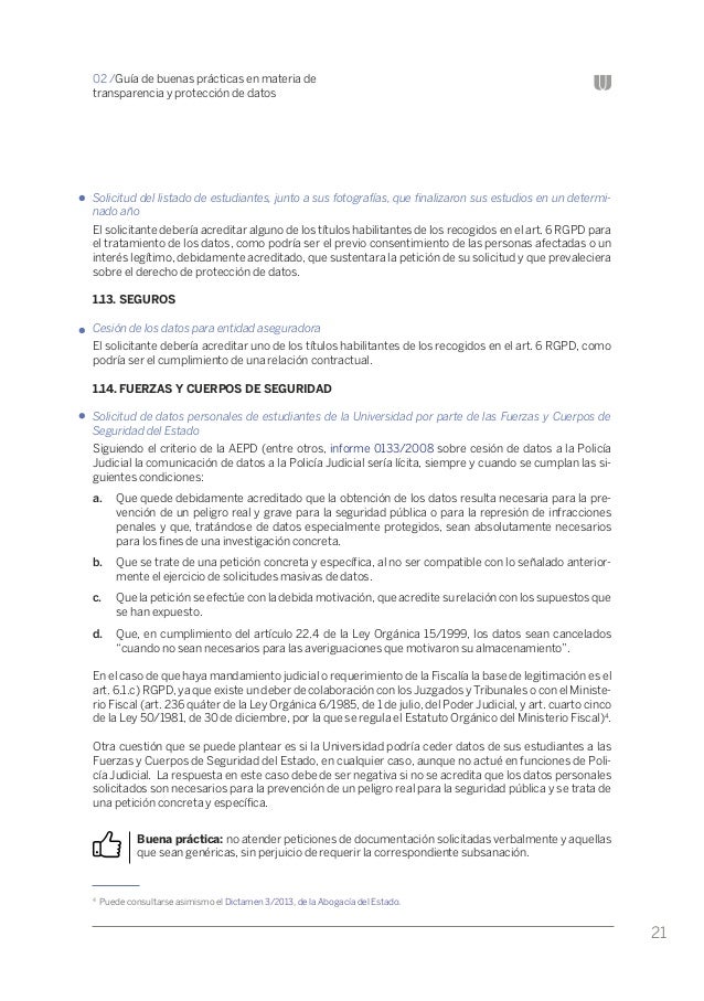 Guia De Buenas Practicas En Materia De Transparencia Y Proteccion De