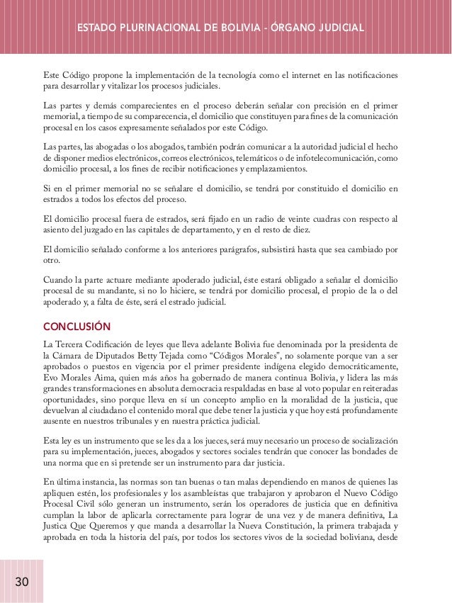 Guía código procesal civil y código familias Bolivia