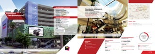 279
Centro	 	
Comercial 	
Viva Barranquilla
MOVILIDAD
3
Accesos peatonales
Number of pedestrian entrances
Accesos vehiculares
Number of vehicle entrances
4
Mobility
25.2 %
2.0 %
7.4 %
65.5 %
Anclas / Anchor Stores 25.2 %
Comidas / Food 2.0 %
Entretenimiento / Entertainment 7.4 %
Comercio / Commercial Area 65.5 %
Discrimination of areas as the type of trade
Discriminación
de áreas según
el tipo de
comercio
ÁREA DE COMIDAS
ÁREA DE ENTRETENIMIENTO
1.230 m2
8 / Royal Films
3.413 m2
620
37
Food area
Entertainment area
Área de restaurantes / Restaurants area
Número de sillas /
Number of seats
No. de locales / Food service establishments
Salas de cine / Cinemas
Área cinemas / Area
DATOS  /  DATA
Apertura / Opening Year: 2016
Dirección / Mall Address: Carrera 51B No. 87-50 · Barrio San Vicente
Cobertura / Coverage: Metropolitana
2
1.146 m2
Locales de entretenimiento infantil /
Children entertainment establishments
Área entretenimiento infantil / Area
4 comerciales
Número de pisos / Number of floors
Número de parqueaderos /
Number of parking
1.763
39.384 m2
62.000 m2
Área predio / Area of the premises
Área comercial / GLA
Área construida total / Total area built
151.000 m2
Número de locales /
Number of establishments
158
Descripción general / General description
Descripción física / Physical description
Descripción del proyecto
Project description
Almacenes Éxito, Ripley, Flamingo,
Royal Films, Bodytech
Locales de formato grande y mediano
Medium and large format areas
Contexto Urbano S.A.
Diseñador / Mall Designer
Promotor / Mall Promotor
Constructor / Mall Building Developer
Arquitectura y Concreto
Inmobiliaria Éxito Viva
Barranquilla
Las imágenes renders y fotomontajes expuestos son una representación artística del proyecto, por lo tanto algunos detalles pueden diferir del resultado
final. Elementos de decoración y mobiliario en general no están incluidos.
Las imágenes renders y fotomontajes expuestos son una representación artística del proyecto, por lo tanto
algunos detalles pueden diferir del resultado final. Elementos de decoración y mobiliario en general no
están incluidos.
 