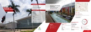 373
1
Número de pisos / Number of floors
Número de parqueaderos /
Number of parking
760
34.847 m2
20.397 m2
Área predio / Area of the premises
Área comercial / GLA
Área construida total / Total area built
56.307 m2
Número de locales /
Number of establishments
126
Descripción general / General description
Descripción física / Physical description
Centro	
Comercial
Unicentro Cúcuta
Descripción del proyecto
Project description
Metro, Royal Films
Locales de formato grande y mediano
Medium and large format areas
www.unicentrocucuta.com
1
MOVILIDAD
4
Accesos peatonales
Number of pedestrian entrances
Accesos vehiculares
Number of vehicle entrances
1
Mobility
49.8 %
1.5 %
9.4 %
39.3 %
Anclas / Anchor Stores 49.8 %
Comidas / Food 1.5 %
Entretenimiento / Entertainment 9.4 %
Comercio / Commercial Area 39.3 %
Discrimination of areas as the type of trade
Discriminación
de áreas según
el tipo de
comercio
ÁREA DE ENTRETENIMIENTO
5 / Royal Films
Entertainment area
Salas de cine / Cinemas
Locales de entretenimiento infantil /
Children entertainment establishments
DATOS / DATA
Apertura / Opening Year: 2008
Número de visitantes año 2012 /
Number of visitors in 2012: 5.625.404
Dirección / Mall Address: Avenida Libertadores con canal Bogotá,
lote 3 No. 0-181
Cobertura / Coverage: Zonal
Área Cinemas /Area
667,4 m2
1.241,7 m2
Área entretenimiento infantil / Area
232 m2
Área construida en oficinas /
Built office area
Pinto & Gómez S.A.
Diseñadores / Mall Designer
Promotor / Mall Promotor
Constructores / Mall Building Developer
Inversiones La Bastilla S.A.
Pedro Gómez y Cía.
ÁREA DE COMIDAS
315 m2
422
17
Food area
Área de restaurantes / Restaurants area
Número de sillas /
Number of seats
No. de locales / Food service establishments
Centro Comercial
Unicentro Cúcuta
 