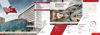 413
MOVILIDAD
2
Accesos peatonales
Number of pedestrian entrances
Accesos vehiculares
Number of vehicle entrances
1
Mobility
65.5 %
9.2 %
1.2 %
24.1 %
Anclas / Anchor Stores 24.1 %
Comidas / Food 1.2 %
Entretenimiento / Entertainment 9.2 %
Comercio / Commercial Area 65.5 %
Discrimination of areas as the type of trade
Discriminación
de áreas según
el tipo de
comercio
ÁREA DE COMIDAS
ÁREA DE ENTRETENIMIENTO
6 / Royal Films
2.147 m2
Food area
Entertainment area
Salas de cine / Cinemas
Área cinemas / Area
1
817 m2
Locales de entretenimiento infantil /
Children entertainment establishments
Área entretenimiento infantil / Area
www.acquaibague.com
DATOS / DATA
Apertura / Opening Year: 2014
Dirección / Mall Address: Calle 57 con Avenida Guabinal
WTC Ibagué
Cobertura / Coverage: Metropolitana
ÁREA DE COMIDAS
394 m2
315
12
Food area
Área de restaurantes / Restaurants area
Número de sillas /
Number of seats
No. de locales / Food service establishments
Centro		
Comercial
Acqua Power
Center
Descripción general / General description
Descripción física / Physical description
Promotor / Mall Promotor
Comercializador / Sales
Constructores / Mall Building Developer
GesMalls S.A.S
Contructora Conconcreto
CIMCOL S.A.
5
Número de pisos / Number of floors
Número de parqueaderos /
Number of parking
637
10.290 m2
7.781 m2
9.179 m2
Área predio / Area of the premises
Área hotel / Hotel area
Área construida en oficina /
Built office area
Área construida total / Total area built
78.000 m2
Número de locales /
Number of establishments
Hotel / Hotel
122
Sonesta
Descripción del proyecto
Project description
Falabella, Royal Films
Locales de formato grande y mediano
Medium and large format areas
Render
Render
Las imágenes renders y fotomontajes expuestos son una representación artística del proyecto, por lo tanto algunos detalles pueden diferir del resultado
final. Elementos de decoración y mobiliario en general no están incluidos.
Las imágenes renders y fotomontajes expuestos son una representación artística del proyecto, por lo tanto
algunos detalles pueden diferir del resultado final. Elementos de decoración y mobiliario en general no
están incluidos.
Centro Comercial
Acqua Power Center
Entorno
Diseñadores / Mall Designer
132
Número de habitaciones del hotel /
Hotel Rooms
32.050 m2
Área comercial / GLA
 