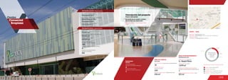 169
Descripción general / General description
Descripción física / Physical description
4
Número de pisos / Number of floors
Número de parqueaderos /
Number of parking
541
25.017 m2
27.727 m2
Área predio / Area of the premises
Área comercial / GLA
Área construida total / Total area built
57.321 m2
Número de locales /
Number of e stablishments
148
Contexto Urbano S.A
Diseñadores / Mall Designer
Promotores / Mall Promotor
Constructores / Mall Building Developer
Ribon Perry & CIA /
Procomsa S.A.S
Procomsa S.A.S
Centro
Comercial
Ecoplaza
MOVILIDAD
3
Accesos peatonales
Number of pedestrian entrances
Accesos vehiculares
Number of vehicle entrances
1
Mobility
ÁREA DE COMIDAS
ÁREA DE ENTRETENIMIENTO
536 m2
5 / Royal Films
1.870 m2
230
18
Food area
Entertainment area
Área de restaurantes / Restaurants area
Número de sillas /
Number of seats
No. de locales / Food service establishments
Salas de cine / Cinemas
Área Cinemas / Area
1
917 m2
Locales de entretenimiento infantil /
Children entertainment establishments
Área entretenimiento infantil / Area
Descripción del proyecto
Project description
Almacenes Éxito, Pepe Ganga, Royal
Films
Locales de formato grande y mediano
Medium and large format areas
DATOS / DATA
Apertura / Opening Year: 2013
Dirección / Mall Address: Carrera 3 No 15A-57 Mosquera,
Cundinamarca
Cobertura / Coverage: Metropolitana
Anclas / Anchor Stores 22.4 %
Comidas / Food 1.9 %
Entretenimiento / Entertainment 10.1 %
Comercio / Commercial Area 65.6 %
Discrimination of areas as the type of trade
22.4 %
1.9 %
10.1 %
65.6 %
Discriminación
de áreas según
el tipo de
comercio
Centro Comercial
Ecoplaza
 
