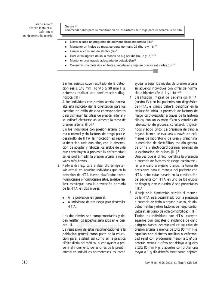 Guia clinica para hipertension imss Guia clinica para hipertension imss