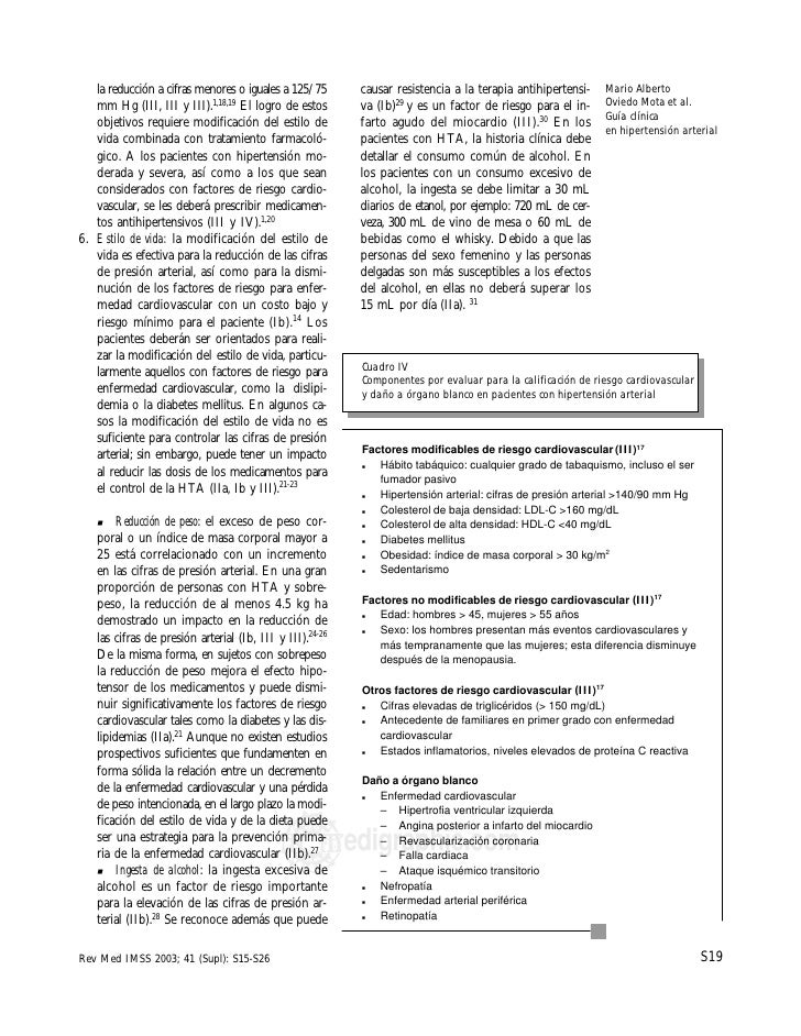 Guia clinica para hipertension imss Guia clinica para hipertension imss