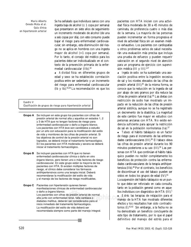 Guia clinica para hipertension imss Guia clinica para hipertension imss