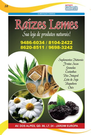 Revista Comercial 10 
ALIMENTAÇÃO E BEBIDAS 
 