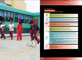 38
Guía de orientación para la Asistencia Técnica para el cumplimiento de Compromisos de Desempeño
3.2.7. COMPROMISO 7
Registro en PerúEduca
Área
Proponente
Dirección General de Tecnologías Educativas - DIGETE
Objetivo
Actualizar la información del docente para atender las necesidades específicas de formación virtual y
otros servicios que ofrece el sector de acuerdo con perfil, especialidad y nivel educativo.
Compromiso
Los docentes nombrados y contratados de Educación Básica Regular en el 2014 que están registrados en
PerúEduca, consignan y/o verifican su institución educativa y especialidad.
Cobertura
Se aplica a todas las Unidades Ejecutoras de Educación a nivel nacional.
Excepción
Se excluye aquellos docentes que se encuentran de licencia, de vacaciones o en proceso administrativo.
Medio de
Verificación
Se verificará mediante el reporte de registros del Sistema Digital para el Aprendizaje-PerúEduca.
El total de docentes nombrados y contratados en la Unidad Ejecutora será tomado del Sistema Único
de Planillas.
La Unidad Ejecutora podrá realizar un seguimiento y dispondrá de los reportes de avances del
compromiso.
Nota:
Las Unidades Ejecutoras que no están consideradas en el Sistema Único de Planillas deberán remitir la información en formato de
hoja de cálculo, según modelo adjunto, a la dirección electrónica: compromisos@perueduca.pe hasta el 15 de enero de 2015 para
poder cargar la información y validar el porcentaje de avance.
Respecto a las excepciones:
•	 El área de personal de la Unidad Ejecutora o aquella que haga sus veces deberá enviar a la dirección electrónica:
compromisos@perueduca.pe el registro de los docentes que estarán excluidos por encontrarse de vacaciones, de licencia o
en proceso administrativo, con un plazo máximo al 30 de enero de 2015
•	 La Oficina de Informática del Ministerio de Educación proveerá la información de los docentes nombrados y contratados
registrados en el Sistema Único de Planillas de EBR.
Consultas sobre
el compromiso
Nombre: Abel Arias Caycho
Teléfono: (01)6155800 Anexo: 22068 ó 21114
Email: aarias@minedu.gob.pe
Tramo 2: Buen Inicio del Año Escolar 2015 | Hasta 15 de febrero
 