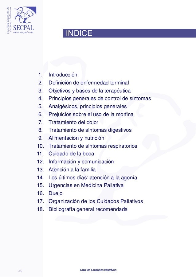 Guia de cuidados paliativos Guia de cuidados paliativos