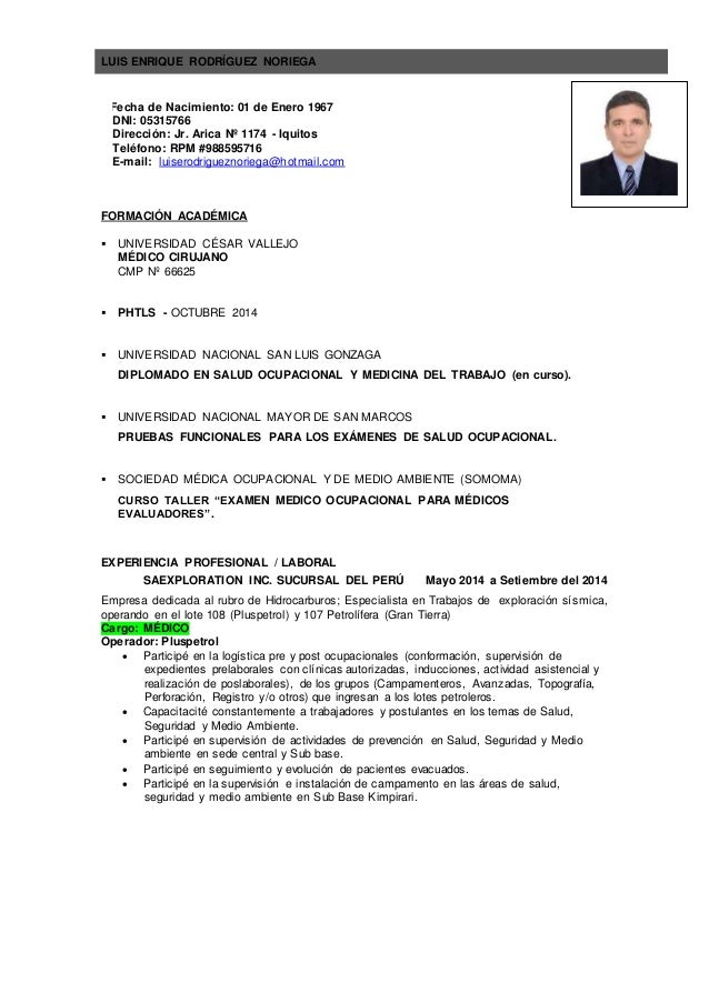 Curriculum vitae en espanol picture