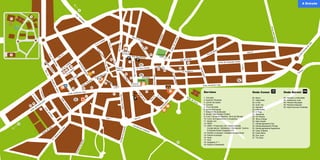 8 9
Avda. da Torre
Avda. de Benito Vigo
Avda. de Fernando Conde
Rúa do Muiño
Rúa 67
Rúa71
VarelaBuxán
R. da Baiuca
Rúa do muiño
Avda.deLeicures
RúaCastelao
RúaJustoMartínez
RúaPérezViondez
Rúa
M
atadoiro
R. Cast
Rúa
35
Serafín
pazo
2ªtravesía
P.
1ªtravesíaP.
Bernardo
Rodríguez
Rúa 32Rúa 1
Rúa13
Rúa20
RúaS.Paio
Rúa 14
Estrada de Codeseda
EstradadeOuzande
EstradadeDecoita
Dr.M
anuelde
la
Calle
Avda. de
Vigo
Avda. de
Pontevedra
Avda.de
Marín
Avda.Venezuela
Avda.deSantiago
Trav. Santiago
Cabada
Vazquez
RosalíadeCastro
M
.G. Barros
R.Cañoteira
Praza da
Feira
Praza da
Inmaculada
Praza de
Galicia
Praza da
Constitución
R. Ulla
R. Calvo Sotelo
R. A. Losada
R. A. Losada
R. Cerdedo
R. Forcarei
R.do
Cruceiro
Trav.deVea
Avda. América
Rúa Iryda
Rúa 25 de Xullo
Rúa San Antonio
Gradin
S.Pazo
Estradapraiafluvial
N-640
Estrada
de
Lalín
Avda. de Benito Vigo
Vinseiro
Av.Ponteareas
XARDÍNS
Teatro
Auditorio
Praza/Mercado
1
12
15
16
16
13
17
23
20
21
30
39
38
40
37
35
36
34
33
32
31
29
28
27
26
25
24
22
18
8
7
5
4
3 2
9
Onde Comer Onde Durmir
20. Nixon 25. Pensión La Bombilla
21. Velis Nolis 36. Hostal don Juan
22. A Vila 38. Pensión Bouzada
23. Gran Vía 39. Pensión Estación
24. Samaná 40. Hotel Summa A Estrada
25. A Bombilla
26. O´Pote
27. Tasmania
28. Os Peares
29. Terra a Nosa
30. Sala Gradín
31. Hamburguesería Orly
32. Hambuerguesería Florida
33. Hamburguesería Argentinos
34. Casa Trabazo
35. Casa Neira
36. Don Juan
37. Tío Suso
Servizos
1. Concello
2. Axencia Tributaria
3. Centro de saude
4. Correos
5. Cruz Vermella
6. Igrexa Parroquial
7. Estación de autobuses
8. Museo “Reimóndez Portela”
9. Fund. Comarcal Tabeirós- Terra de Montes
10. Fund. de Exposicións e Congresos
11. Garda civil
12. INEM
13. OMIX / Protección civil / Radio Estrada
Conservatorio / Biblioteca / Información Turismo
A Estrada Dixital /Xulgados nº2
14. Pavillón municipal / instalacións deportivas
15. Policía municipal
16. Taxis
17. Cine
18. Xulgados nº 1
19. Piscina Climatizada
14
10
6
19
11
A Estrada
 