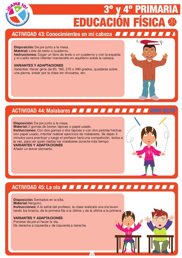 Dame 10 Descansos Activos Mediante Ejercicio Observe que alguns são instruções curtas e os outros são mais longas, com narrativas. dame 10 descansos activos mediante