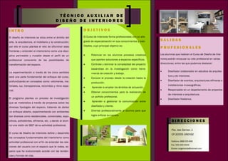TÉCNICO AUXILIAR DE
                                          DISEÑO DE INTERIORES

INTRO                                 ...
