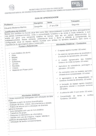 Guia de aprendizagem - Geografia
