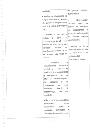 Guia de aprendizagem - Inglês