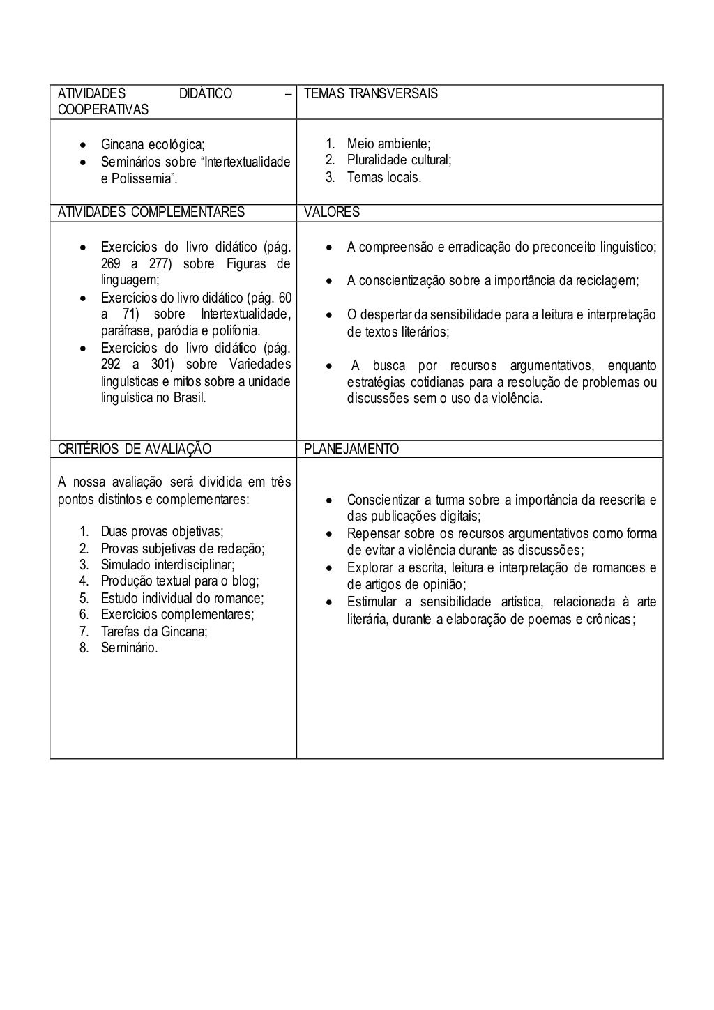 Guia de aprendizagem de Português 1° ano do Ensino Médio do Tempo Int