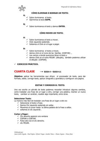 Guia de aprendizaje informatica basica | PDF