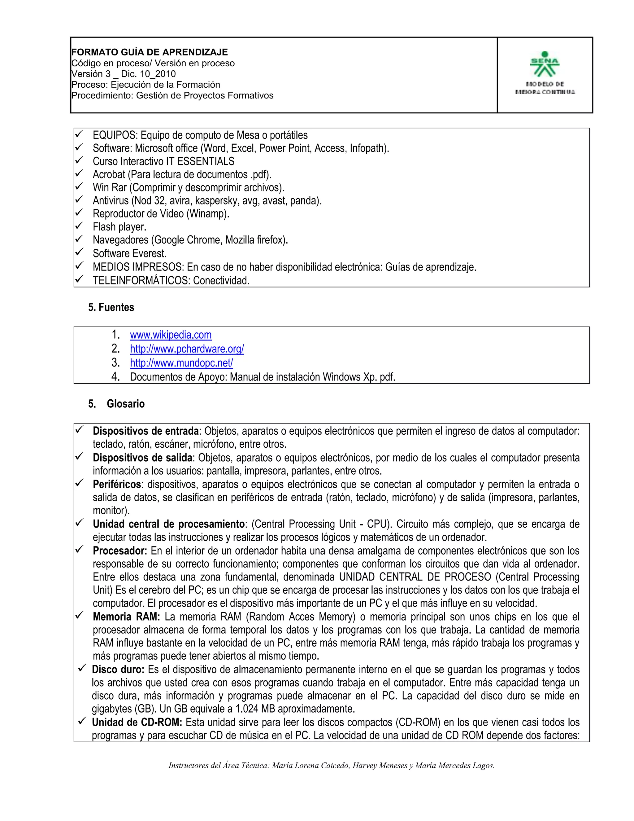 Guia de aprendizaje instalacion sistemas operativos | DOCX