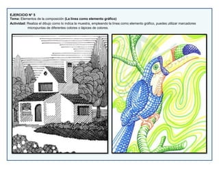 Linea Compo GUIA DE APRENDIZAJE N°1 ELEMENTOS DE LA COMPOSICION (LA LINEA.).GRADO 7 ...