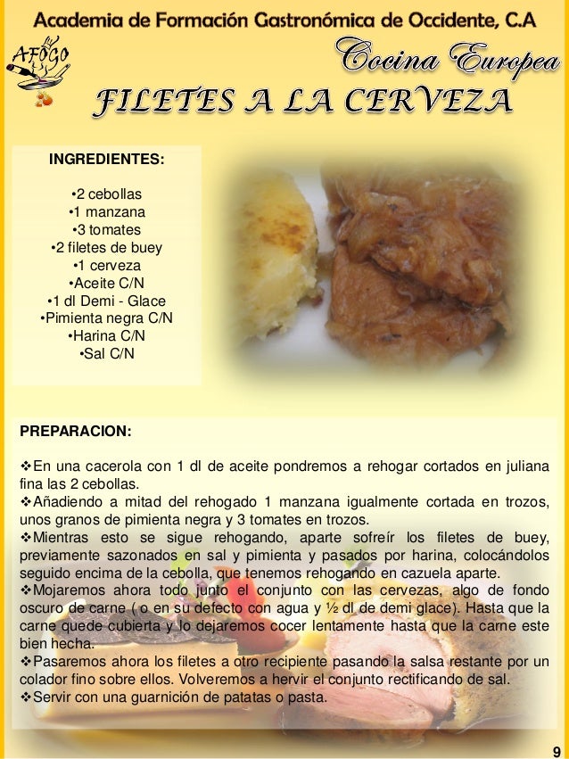 Guia de cocina europea nueva