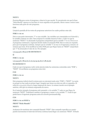 Guia de como usar qbasic | PDF