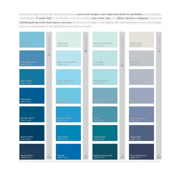 Guia de cores Coral Coral Azul Tinta ~ Guia de cores Coral