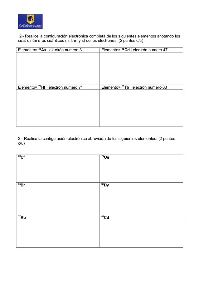 guia de ejercicios 1 configuracion electronica y tabla periodica - Tabla Periodica De Los Elementos Distribucion Electronica guia de ejercicios 1 configuracion electronica y tabla periodica - Tabla Periodica De Los Elementos Distribucion Electronica