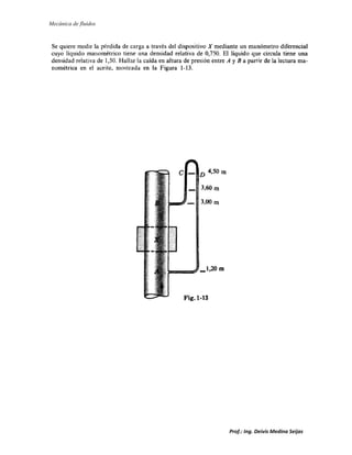 Mecánica de fluidos
Prof.: Ing. Deivis Medina Seijas
 