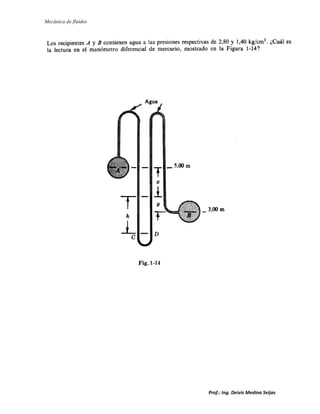 Mecánica de fluidos
Prof.: Ing. Deivis Medina Seijas
 