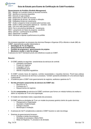 Guia de estudo para exame de certificacao do Cobit 4.1 v7 | PDF