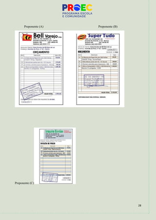 28
Preponente (A) Preponente (B)
Preponente (C)
 