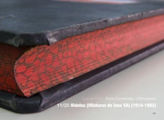 357
Guia de Fons · Fons Comercials i d’Empreses
11/20 Hidelsa (Hilaturas de lana SA) (1914-1982)
 