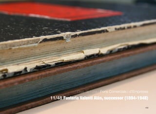 456
Guia de Fons · Fons Comercials i d’Empreses
11/48 Fusteria Valentí Alàs, successor (1894-1948)
 