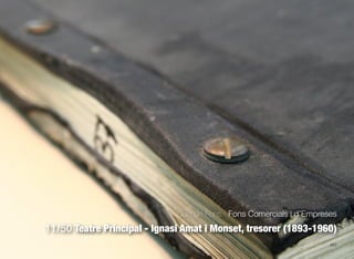 463
Guia de Fons · Fons Comercials i d’Empreses
11/50 Teatre Principal - Ignasi Amat i Monset, tresorer (1893-1960)
 