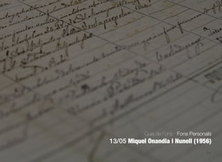 576
Guia de Fons · Fons Personals
13/05 Miquel Onandia i Nunell (1956)
 