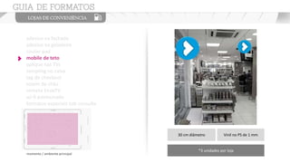 adesivo na fachada
adesivo na geladeira
couter pad
mobile de teto
aplique nas TVs
sampling no caixa
tag de checkout
totem de chão
vinheta EnoxTV
wi-fi patrocinado
formatos especiais sob consulta
30 cm diâmetro Vinil no PS de 1 mm
*3 unidades por loja
momento / ambiente principal
 
