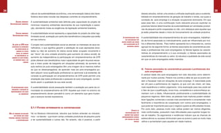 34                                                                                                                                                                                                                             35
                                     cálculo da sustentabilidade econômica, uma remuneração básica dos bene-                                     desses estudos, extrair uma ampla e unificada explicação para a sustenta-
                                     ficiários deve estar incluída nas despesas correntes do empreendimento.                                     bilidade em empreendimentos de geração de trabalho e renda, nos quais a
                                                                                                                                                 condição de auto-emprego é a situação ocupacional dominante. Em que
              seGunda dimensão :     A sustentabilidade ambiental está definida pela capacidade do projeto de
       sustentabilidade ambiental                                                                                                                pese esse fato, é uma contribuição muito relevante procurar explicitar os
                                     minimizar impactos ambientais decorrentes de sua implantação e opera-
                                                                                                                                                 possíveis fatores determinantes da sustentabilidade em atividades produti-
                                     ção, atendendo todas as exigências da legislação ambiental brasileira.
                                                                                                                                                 vas de pequeno porte cooperadas ou não, com destaque para aqueles que
              teRceiRa dimensão :    A sustentabilidade social representa a capacidade do projeto de obter legi-                                 já estão presentes desde o início do funcionamento da unidade produtiva.
          sustentabilidade social    timidade social, aceitação por parte dos beneficiários e daqueles que estão
                                                                                                                     a sustentabilidade Pode     A sustentabilidade dos empreendimentos de auto-empregados, trabalhan-
                                     em seu entorno.                                                                    seR influenciada PoR
                                                                                                                                                 do de forma associada ou individualmente, pode ser influenciada por mui-
                                                                                                                    muitos fatoRes que Podem
          as ações de GtR devem      O projeto terá sustentabilidade social se atender os interesses de seus be-      seR classificados em   4   tos e diferentes fatores. Para melhor apresentá-los e interpretá-los, vamos
         satisfazeR às asPiRações
                                     neficiários, o que significa garantir a satisfação de suas aspirações (reve-
                                                                                                                           difeRentes GRuPos     agrupá-los da seguinte forma: a) fatores associados às características pes-
              dos beneficiáRios de
                                     ladas ou não) de aumento do status social (estar ocupado novamente e                                        soais e profissionais dos auto-empregados; b) fatores ligados às caracte-
               aumento do status
               social; de aumento
                                     ser “dono” de uma unidade produtiva gera aumento do status social); de                                      rísticas do empreendimento e à sua condução; c) fatores associados às
             de indePendência ; de
                                     aumento da independência (a participação em empreendimentos de GTR                                          características do mercado ou setor; d) natureza e qualidade da rede social
         aumento da auto-estima ;
           de aPRendeR mais ; e de   pode oferecer aos beneficiários maior capacidade de gerir recursos escas-                                   em que os auto-empregados estão inseridos.
                          conexão
                                     sos e maior poder de barganha em situações adversas); de aumento da
                                     auto-estima (os auto-empregados têm uma imagem de si mesmos melhor
                                     do que os desempregados); de aprender mais (os auto-empregados po-                                          A) Fatores associados às características pessoais e profissionais dos
                                                                                                                                                     auto-empregados
                                     dem adquirir nova qualificação profissional ou aprimorar a já existente); de
                                                                                                                                                 A variável idade dos auto-empregados tem sido discutida como determi-
                                     conexão (a participação em empreendimentos de GTR pode permitir uma
                                                                                                                                                 nante por muitos autores. Parece-nos correta a idéia de que os jovens ten-
                                     ampliação das redes profissionais e pessoais do auto-empregado, aumen-
                                                                                                                                                 dem a fracassar mais em situações de auto-emprego. A maturidade pode
                                     tando assim a qualidade de sua rede social).
                                                                                                                                                 ser útil para a performance do negócio, já que com ela viriam, em tese,
        a sustentabilidade social    A sustentabilidade social pressupõe também a aceitação por parte da co-                                     mais experiência e melhor julgamento. Uma explicação para isso pode ser
         PRessuPõe a aceitação do
                                     munidade do empreendimento de GTR. Aqueles que vivem no entorno do                                          o fato de que a qualificação, know-how, competência e autoconfiança au-
        emPReendimento PoR PaRte
                   da comunidade     empreendimento devem percebê-lo como um elemento que gera mudan-                                            mentam com a idade, influenciando positivamente a sustentabilidade de
                                     ças e avanços sociais expressivos.                                                                          pequenos negócios. Além disso, as pessoas mais maduras podem estabe-
                                                                                                                                                 lecer ligações comerciais e sociais mais prontamente e compreender mais
                                                                                                                                                 facilmente a importância da cooperação com outros auto-empregados, o
                                                                                                                                                 que pode ser importante para que o negócio supere as dificuldades iniciais.
                                     2.1.1 FATORES DETERMINANTES DA SUSTENTAbILIDADE
                                                                                                                                                 Por outro lado, pessoas muito mais velhas podem ser menos diligentes,
                                                                                                                                 chances de
                                                                                                                        sustentabilidade são     mais conformadas, possuírem mais dificuldades para suportar longas ho-
     não há consenso em Relação      Há na literatura internacional, estudos que tentam entender os mecanis-
            aos fatoRes que levam
                                                                                                                       maioRes PaRa aqueles      ras de trabalho. Os argumentos e evidências indicam que as chances de
                                     mos – os fatores – que levam certas unidades produtivas de pequeno porte       emPReendimentos GeRidos
     Pequenas unidades PRodutivas                                                                                                                sobrevivência ou sucesso diminuiriam para os jovens e para os muito mais
               à sustentabilidade    a ter sustentabilidade e outras não. No entanto, não é possível, a partir          PoR Pessoas em idade
                                                                                                                                     maduRa      velhos e aumentariam para aqueles em idade madura.
 