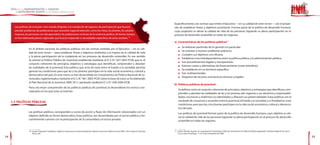 Específicamente, son normas que emite el Ejecutivo —en su calidad de ente rector— con el propó-
       Las políticas de inclusión «han estado dirigidas a la instalación de espacios de participación que buscan                                                 sito de establecer líneas y objetivos prioritarios. Forman parte de la política de desarrollo humano,
       atender problemas de poblaciones que necesitan especial atención, como los niños, los jóvenes, los adultos                                                cuyo propósito es elevar la calidad de vida de las personas, logrando su plena participación en el
       mayores, las personas con discapacidad y las poblaciones víctimas de la violencia política. Al mismo tiempo,                                              proceso de desarrollo sostenible en todas las regiones.
       se han elaborado planes regionales que buscan responder a necesidades específicas de estos sectores. 10
                                                                                                                                                                 a) Características de las políticas públicas11
                                                                                                                                                                     l   Se elaboran partiendo de lo general a lo particular.
                   En el ámbito nacional, las políticas públicas son las normas emitidas por el Ejecutivo —en su cali-
                                                                                                                                                                     l   Se orientan a resolver problemas prácticos.
                   dad de ente rector— para establecer líneas y objetivos tendentes a la mejora de la calidad de vida
                                                                                                                                                                     l   Cumplen sus objetivos con eficacia.
                   y la plena participación de la ciudadanía en los procesos de desarrollo sostenible. En ese sentido
                                                                                                                                                                     l   Establecen una interdependencia entre la política pública y la administración pública.
                   se orienta la Política Pública de Juventud, establecida mediante el D. S. N.° 027-2007-PCM, que es el
                                                                                                                                                                     l   Son procedimientos legales y transparentes.
                   conjunto coherente de principios, objetivos y estrategias que identifican, comprenden y abordan
                                                                                                                                                                     l   Estiman costos y alternativas de financiamiento (costo-beneficio).
                   las realidades de la juventud. Esta política, que sirve de nexo entre el Estado y la sociedad, permite
                                                                                                                                                                     l   Se establecen en un territorio específico.
                   generar las condiciones para que las y los jóvenes participen en la vida social, económica, cultural y
                                                                                                                                                                     l   Son multisectoriales.
                   democrática del país. En este marco se han desarrollado los Lineamientos de Política Nacional de Ju-
                                                                                                                                                                     l   Disponen de recursos económicos, técnicos y legales.
                   ventudes, reglamentados mediante el D. S. N.° 061-2005-PCM. Sobre la base de estos se ha elaborado
                   el Plan Nacional de la Juventud 2006-2011, aprobado mediante D. S. N.° 038-2006-PCM.
                                                                                                                                                                 b) Políticas públicas de juventud
                   Para una mejor comprensión de las políticas públicas de juventud, se desarrollarán los marcos con-
                                                                                                                                                                     Se definen como el conjunto coherente de principios, objetivos y estrategias que identifican, com-
                   ceptuales en los que estas se insertan.
                                                                                                                                                                     prenden y abordan las realidades de las y los jóvenes, dan vigencia a sus derechos y responsabili-
                                                                                                                                                                     dades, reconocen y reafirman sus identidades y afianzan sus potencialidades. Estas políticas son el
                                                                                                                                                                     resultado de consensos y acuerdos entre la juventud, el Estado y la sociedad, y su finalidad es crear
     1.2 POLÍTICAS PÚBLICAS
                                                                                                                                                                     condiciones para que las y los jóvenes participen en la vida social, económica, cultural y democrá-
                                                                                                                                                                     tica del país.
                   Las políticas públicas corresponden a cursos de acción y flujos de información relacionados con un                                                Las políticas de juventud forman parte de la política de desarrollo humano, cuyo objetivo es ele-
                   objetivo definido en forma democrática. Estas políticas son desarrolladas por el sector público, y fre-                                           var la calidad de vida de las personas logrando su plena participación en el proceso de desarrollo
                   cuentemente cuentan con la participación de la comunidad y el sector privado.                                                                     sostenible en todas las regiones.


                   10 Grupo Propuesta Ciudadana. Vigilancia del proceso de descentralización. Reporte nacional 9. Balance anual 2005. Lima, Proyecto Participa   11 Lahera Parada, Eugenio en presentación PowerPoint: Taller de Formulación de Políticas Públicas Regionales, Gobierno Regional de Junín –
                      Perú, p. 69.                                                                                                                                  Copare Junín. Huancayo, 15 al 16 de noviembre del 2006.
14                                                                                                                                                                                                                                                                                                            15
 